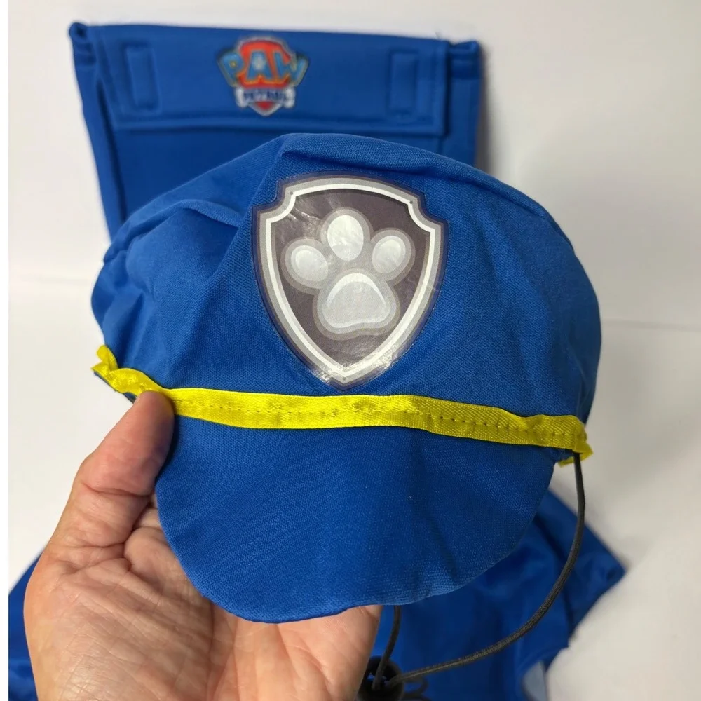 Spirit Halloween Paw Patrol Chase Pet Costume Blue Police Uniform Hat Pup pal
